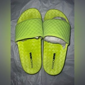 Fashion Nova Women’s Slides (Lime Green)